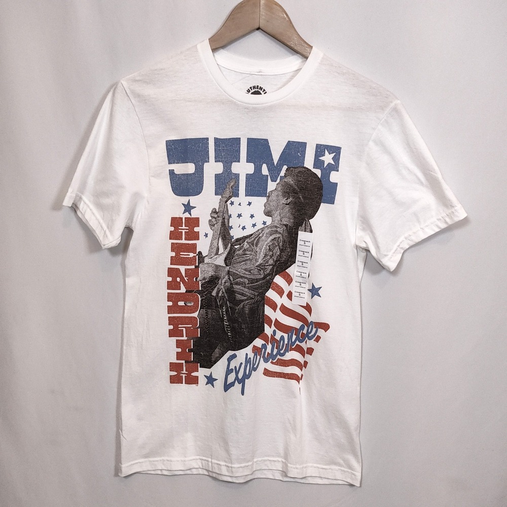 Authentic Hendrix T-Shirt Men's Small White NWOT Jimi Hendrix Experience Graphic